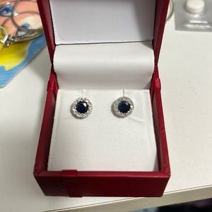 Sapphire and Diamond studs - make offers